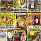 Vintage Retro Movie Monster Magazine Covers Collage Images Halloween PDF Instant Digital Download 24x9 Printable Sheets Spooky MCM Creatures