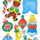Vintage Merry Christmas Fun Push-Outs and Lace-Ups Ornaments Paper Dolls Printable PDF Instant Digital Download Retro 1960's Paper Crafts