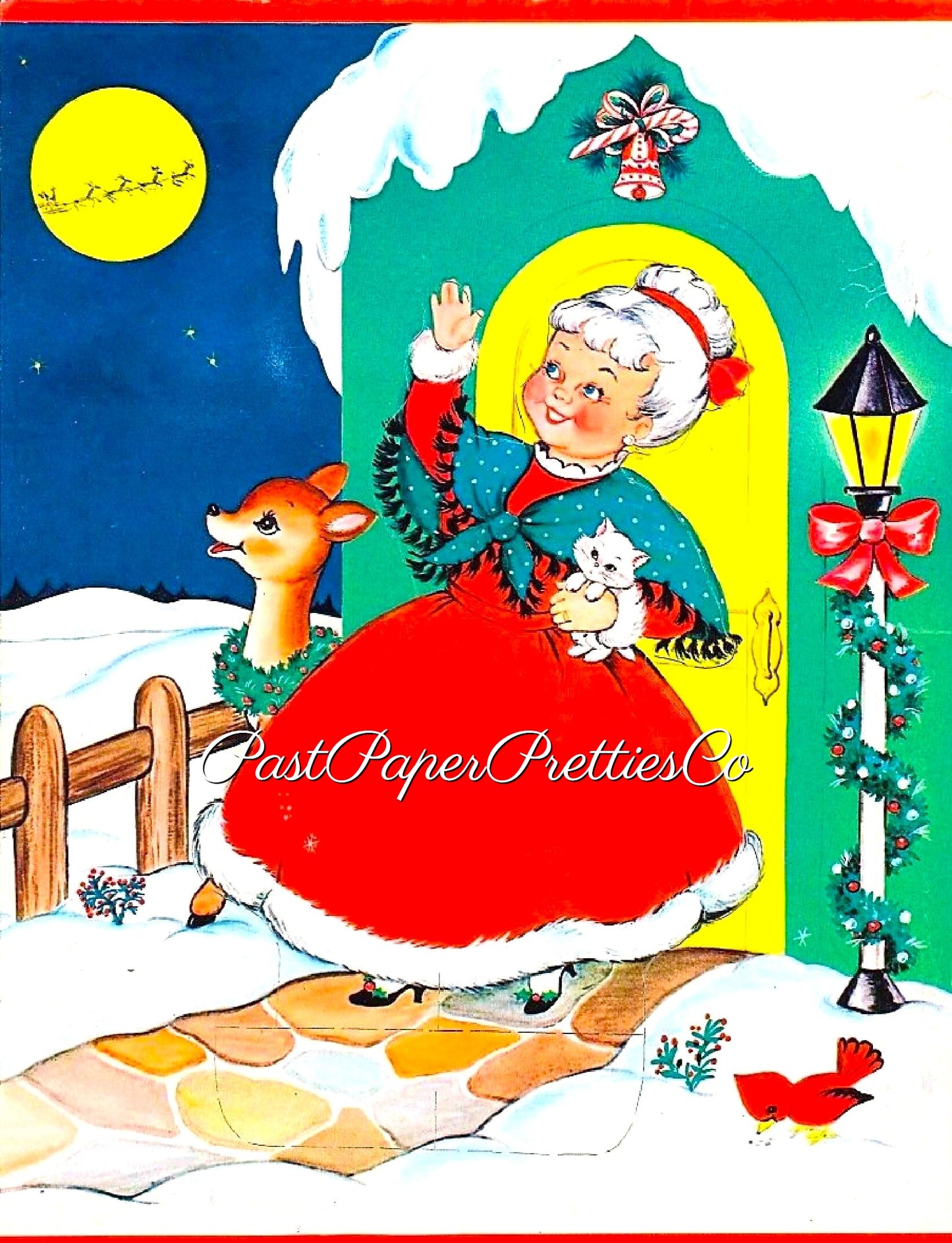 Vintage Merry Christmas Fun Push-Outs and Lace-Ups Ornaments Paper Dolls Printable PDF Instant Digital Download Retro 1960's Paper Crafts