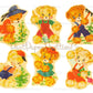Vintage Retro Nursery Cute Busy Bears Printable Decals Images Collage Sheet Instant Digital Download Cute Kitsch Teddy Bears 1960s