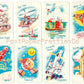 Vintage Printable Space Age Old Maid Playing Cards Sci-Fi Collage Set PDF Instant Digital Download Retro Classic 60s Card Game