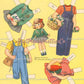 Vintage Paper Dolls Sandra and Sue 1948 PDF Instant Digital Download Kitsch Cute Kawaii Girls and Their Toys Printable Clip Art