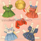 Vintage Paper Dolls Sandra and Sue 1948 PDF Instant Digital Download Kitsch Cute Kawaii Girls and Their Toys Printable Clip Art