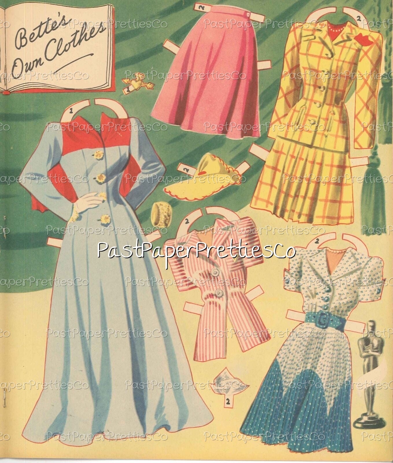 Vintage Movie Star Paper Dolls Bette Davis 1942 PDF Printable Instant Digital Download Pretty Hollywood Actress Starlet Doll Clip Art