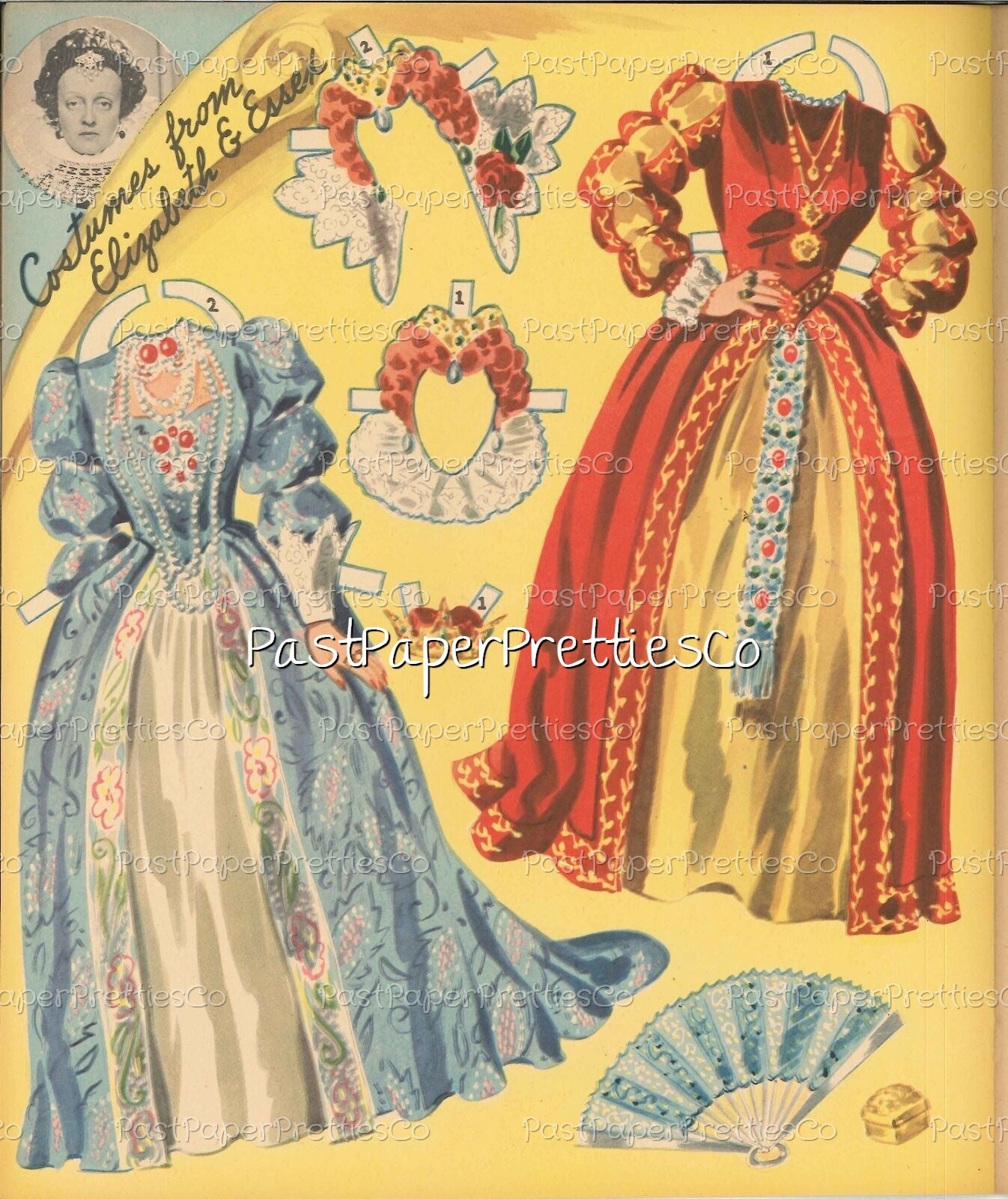 Vintage Movie Star Paper Dolls Bette Davis 1942 PDF Printable Instant Digital Download Pretty Hollywood Actress Starlet Doll Clip Art