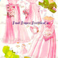 Vintage Paper Dolls The Pink Wedding 1952 Printable PDF Instant Digital Download Wedding 6 Bridal Party Dolls & Clothes