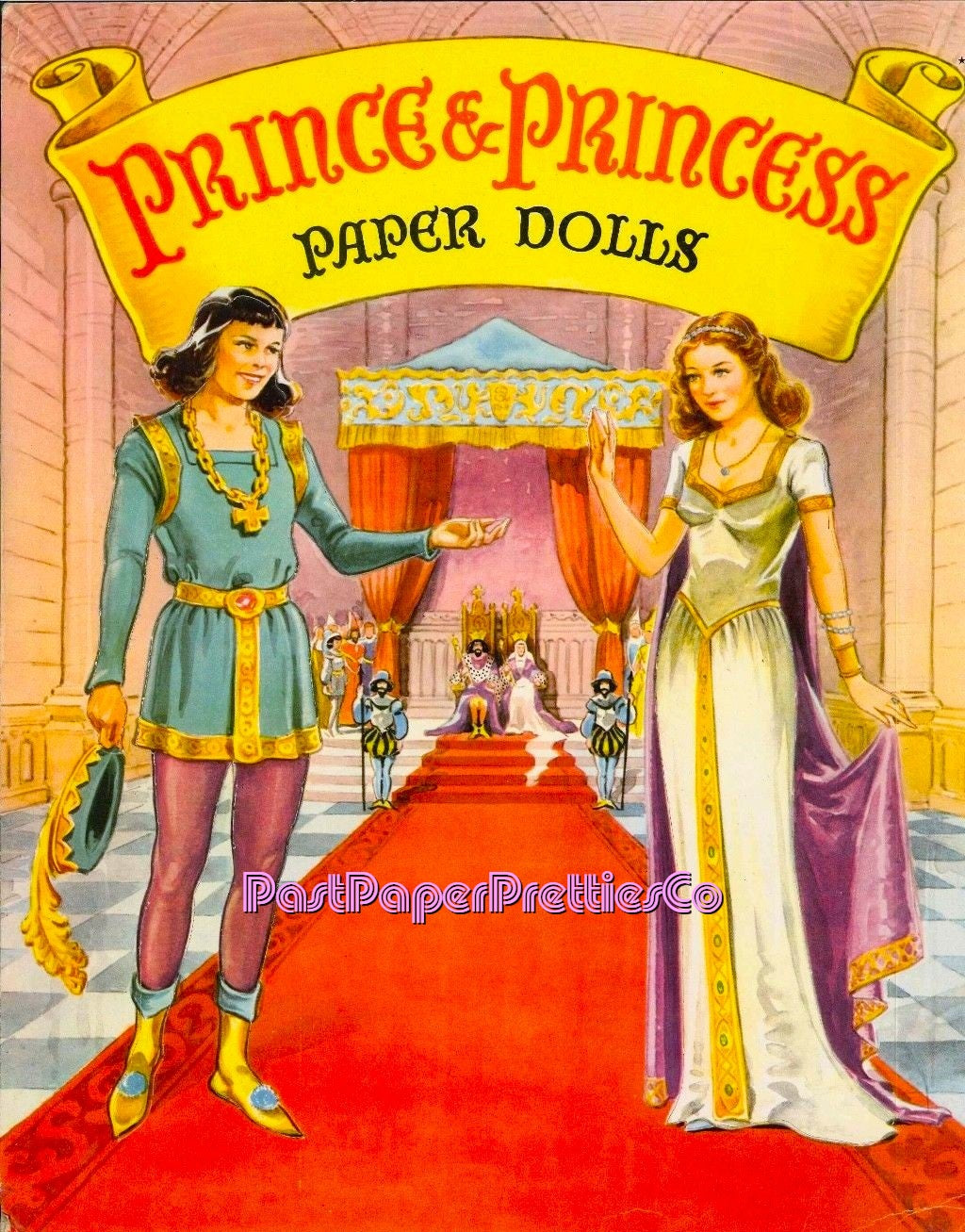 Vintage Paper Dolls Prince & Princess 1941 Printable PDF Instant Digital Download Royalty Royal Medieval King Queen Clip Art
