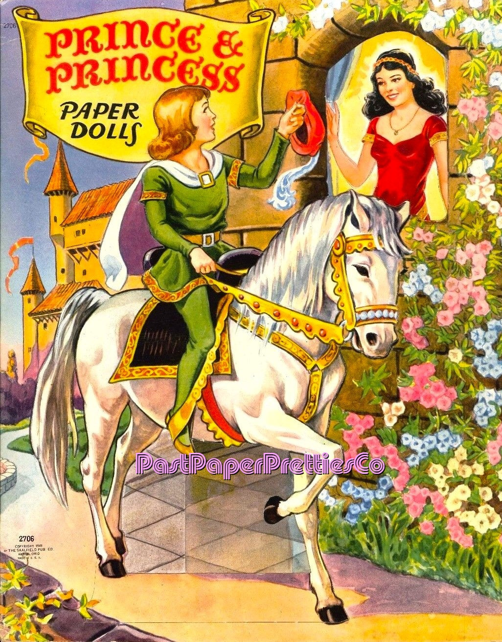 Vintage Paper Dolls Prince & Princess 1941 Printable PDF Instant Digital Download Royalty Royal Medieval King Queen Clip Art