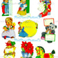 Vintage Printable Christmas Seals Stickers Collage PDF Instant Digital Download Retro 1930s 1940s Mid Century Cute Holiday Clipart