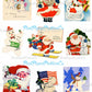 Vintage Printable Christmas Seals Stickers Collage PDF Instant Digital Download Retro 1930s 1940s Mid Century Cute Holiday Clipart