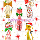 Vintage Retro Atomic Mod Christmas Kitty Cats 20 Kitsch Images Printable PDF Instant Digital Download Kitschmas Holiday Clipart