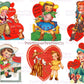 Vintage Cowgirl Valentines Day Card Images Collage Sheets Printable PDF Instant Digital ALL Cute Western Girls Themed Clipart