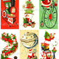 Vintage Christmas Santa Claus Vehicles Card Collage Sheets Printable PDF Instant Digital Download Planes Trains Automobiles 110 Images