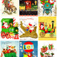 Vintage Christmas Santa Claus Vehicles Card Collage Sheets Printable PDF Instant Digital Download Planes Trains Automobiles 110 Images