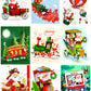 Vintage Christmas Santa Claus Vehicles Card Collage Sheets Printable PDF Instant Digital Download Planes Trains Automobiles 110 Images