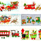 Vintage Christmas Santa Claus Vehicles Card Collage Sheets Printable PDF Instant Digital Download Planes Trains Automobiles 110 Images