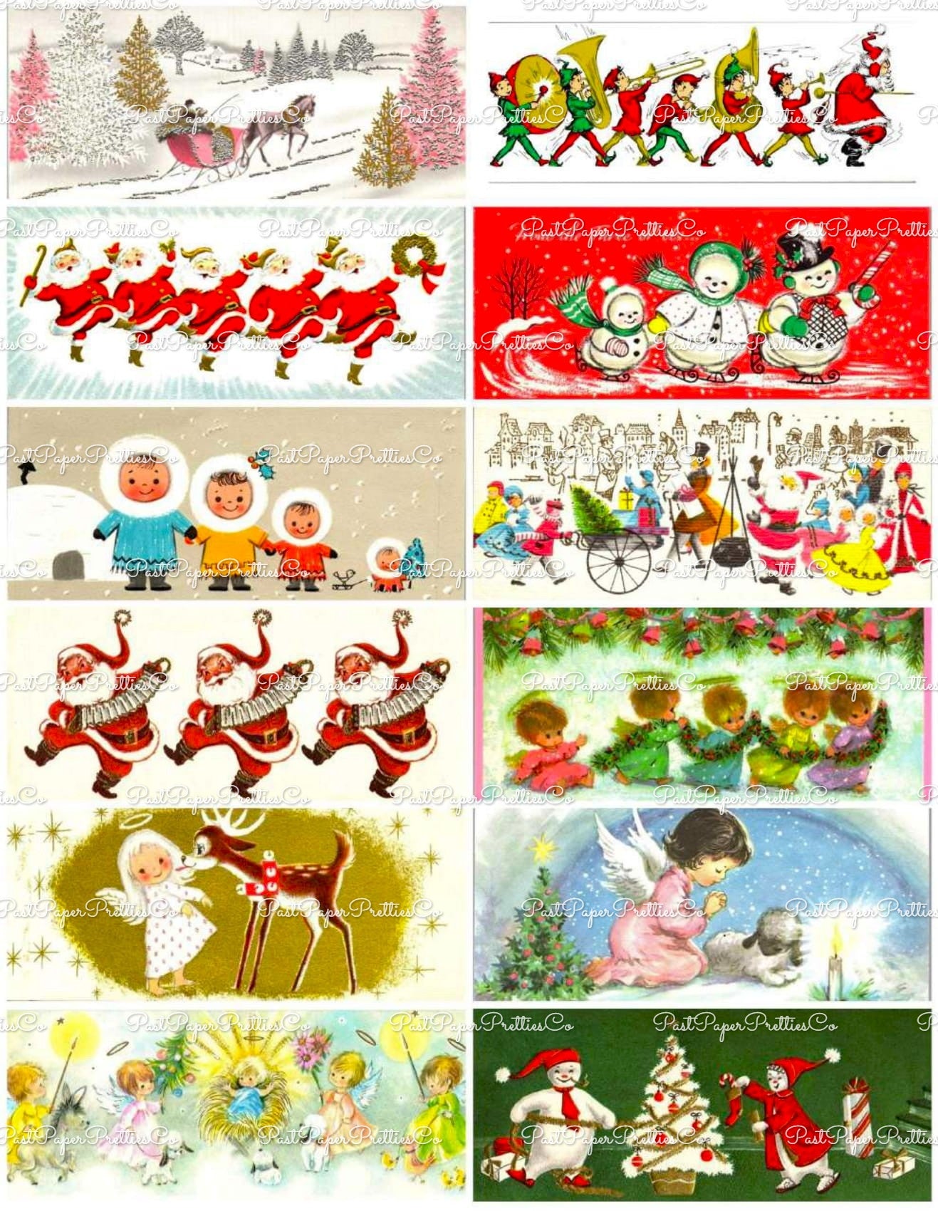 700 + Vintage MCM Printable Christmas Gift Tags Cute Retro Graphics PDF Instant Digital Download HUGE Lot of Holiday Present Tags 708 Images