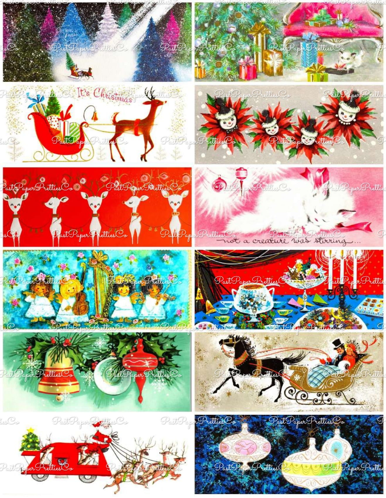 700 + Vintage MCM Printable Christmas Gift Tags Cute Retro Graphics PDF Instant Digital Download HUGE Lot of Holiday Present Tags 708 Images