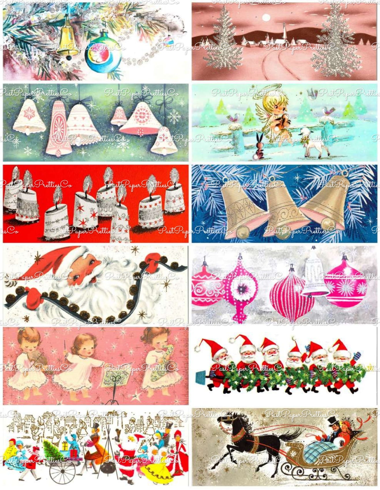 700 + Vintage MCM Printable Christmas Gift Tags Cute Retro Graphics PDF Instant Digital Download HUGE Lot of Holiday Present Tags 708 Images