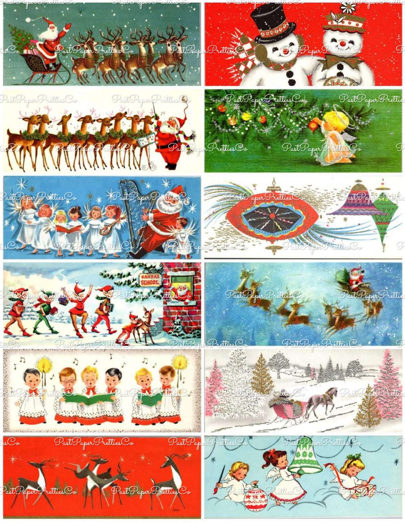 700 + Vintage MCM Printable Christmas Gift Tags Cute Retro Graphics PDF Instant Digital Download HUGE Lot of Holiday Present Tags 708 Images