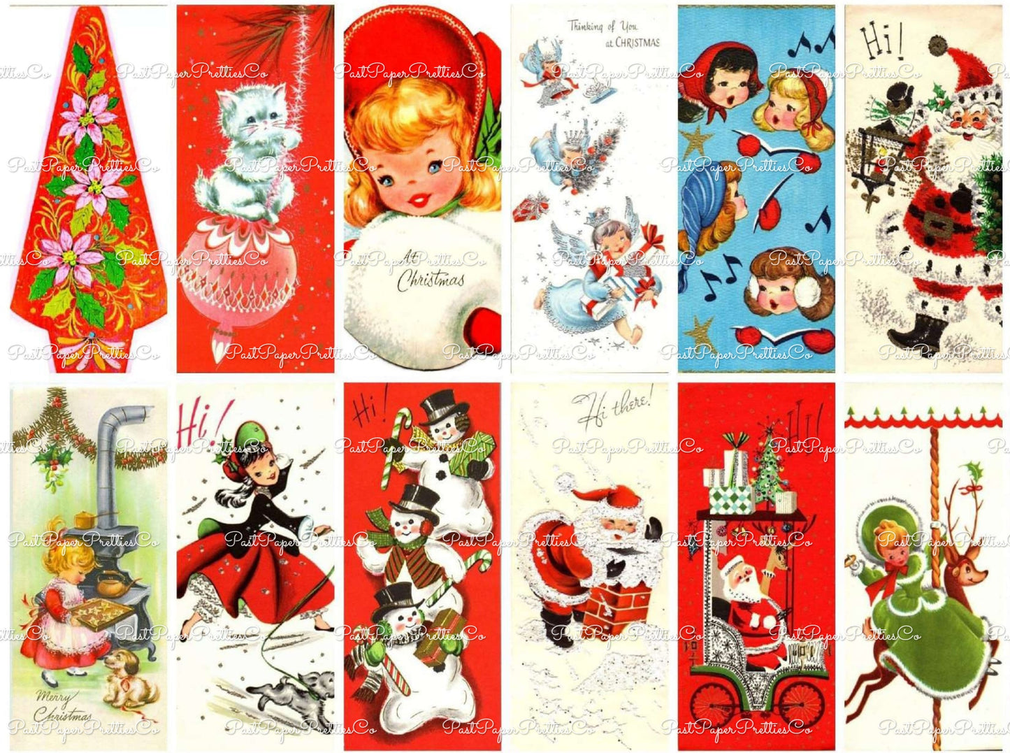 700 + Vintage MCM Printable Christmas Gift Tags Cute Retro Graphics PDF Instant Digital Download HUGE Lot of Holiday Present Tags 708 Images