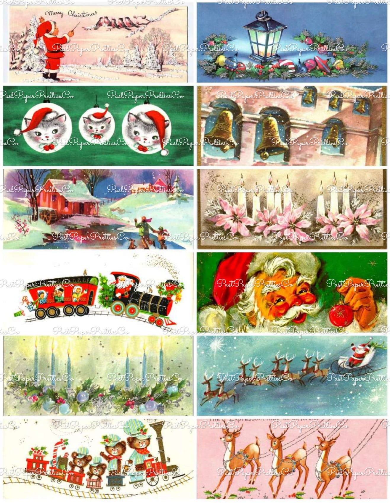 700 + Vintage MCM Printable Christmas Gift Tags Cute Retro Graphics PDF Instant Digital Download HUGE Lot of Holiday Present Tags 708 Images