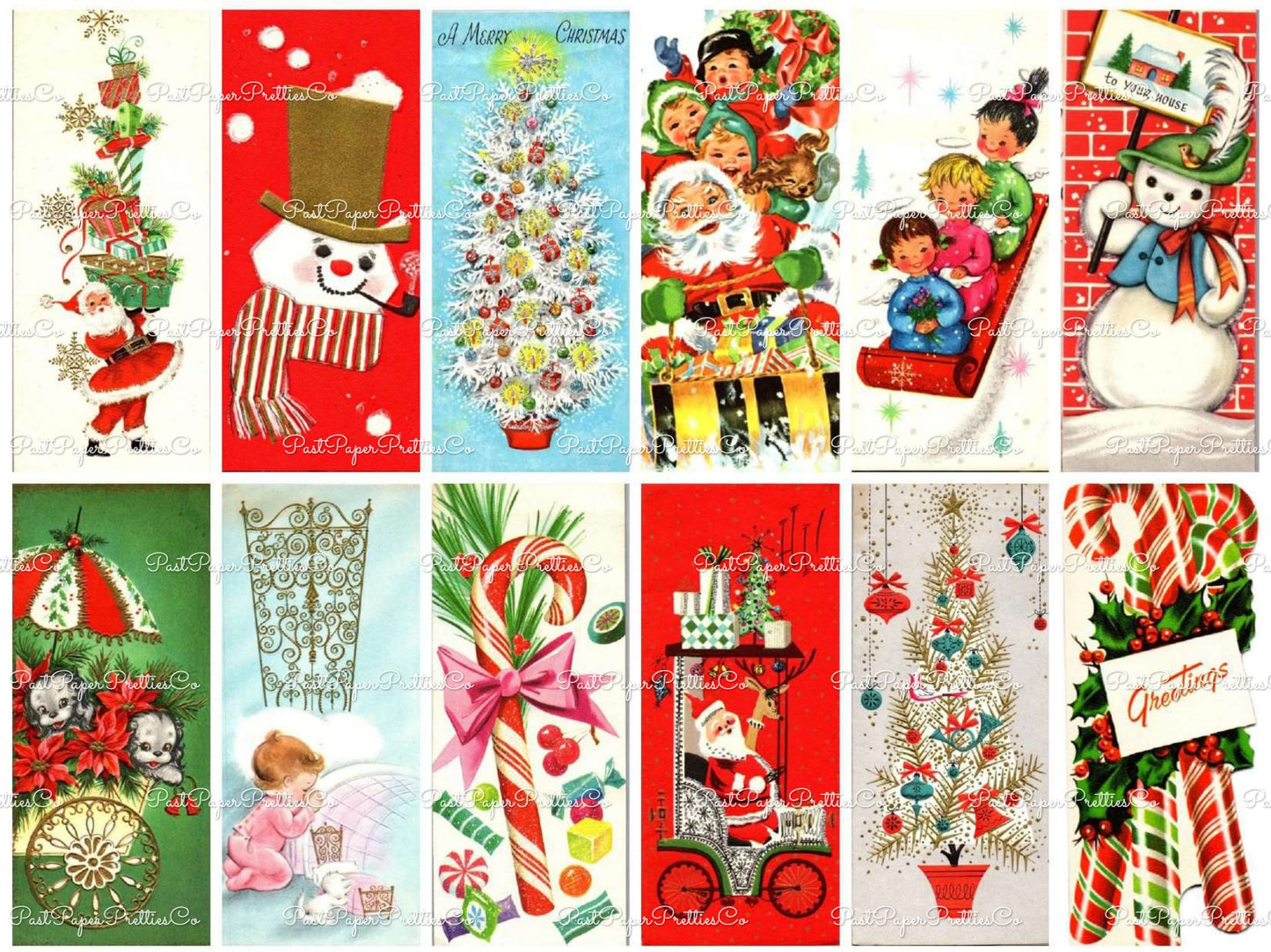 700 + Vintage MCM Printable Christmas Gift Tags Cute Retro Graphics PDF Instant Digital Download HUGE Lot of Holiday Present Tags 708 Images