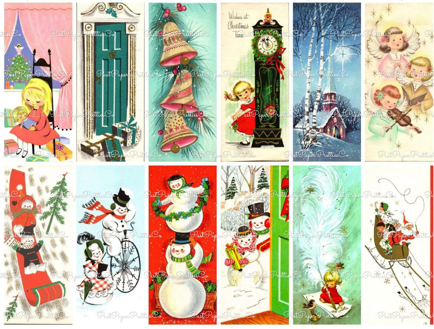 700 + Vintage MCM Printable Christmas Gift Tags Cute Retro Graphics PDF Instant Digital Download HUGE Lot of Holiday Present Tags 708 Images