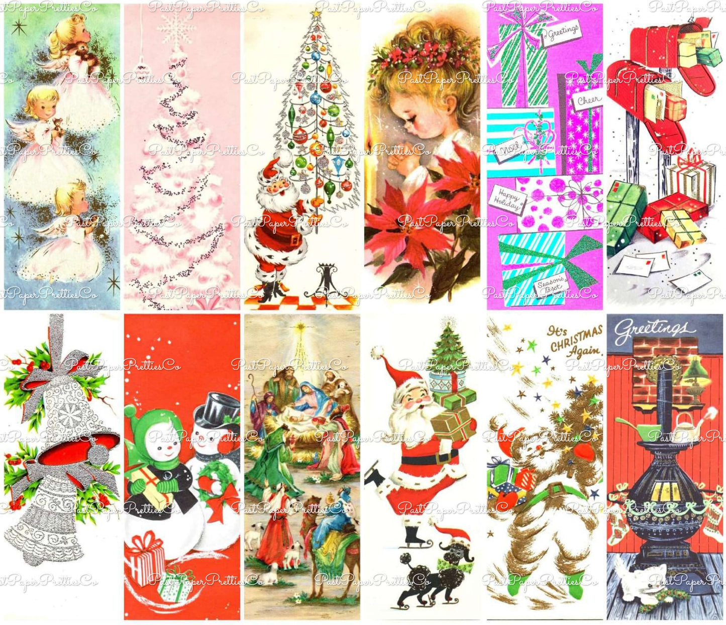700 + Vintage MCM Printable Christmas Gift Tags Cute Retro Graphics PDF Instant Digital Download HUGE Lot of Holiday Present Tags 708 Images