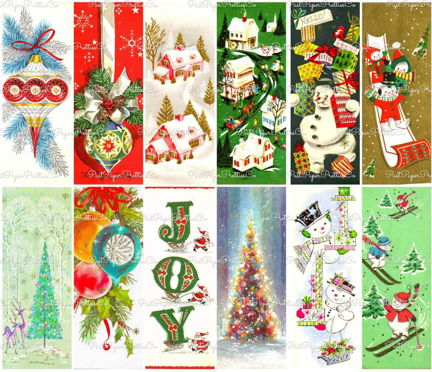 700 + Vintage MCM Printable Christmas Gift Tags Cute Retro Graphics PDF Instant Digital Download HUGE Lot of Holiday Present Tags 708 Images