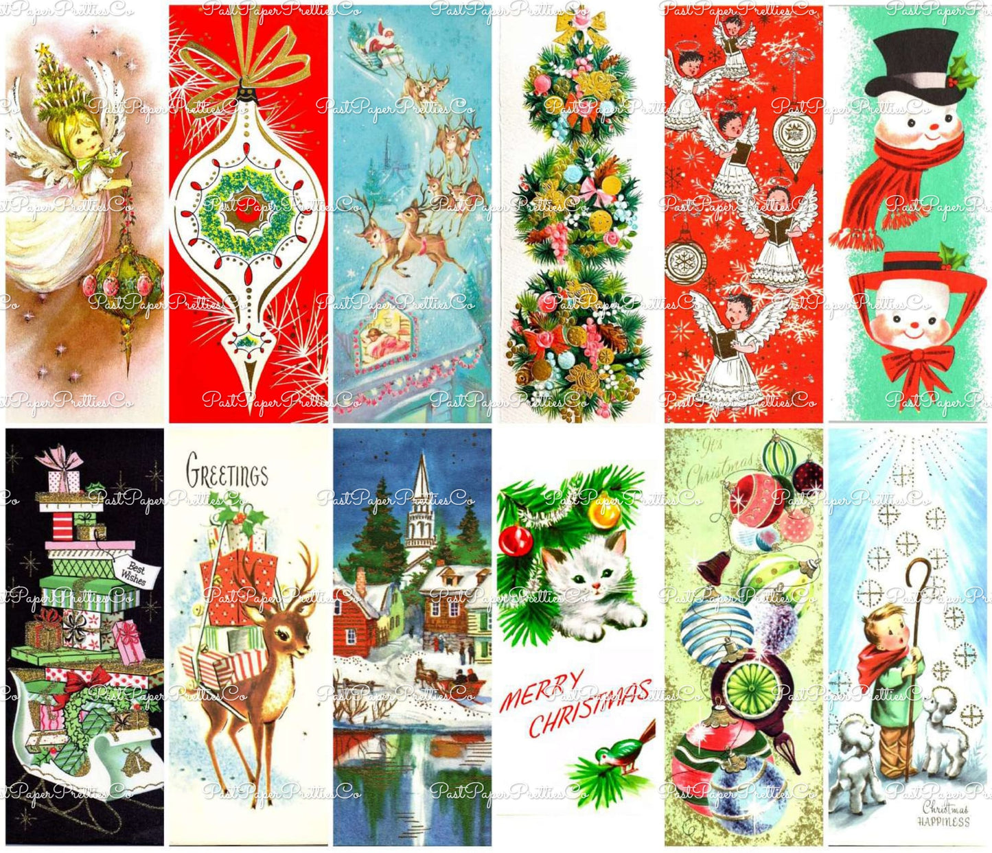 700 + Vintage MCM Printable Christmas Gift Tags Cute Retro Graphics PDF Instant Digital Download HUGE Lot of Holiday Present Tags 708 Images