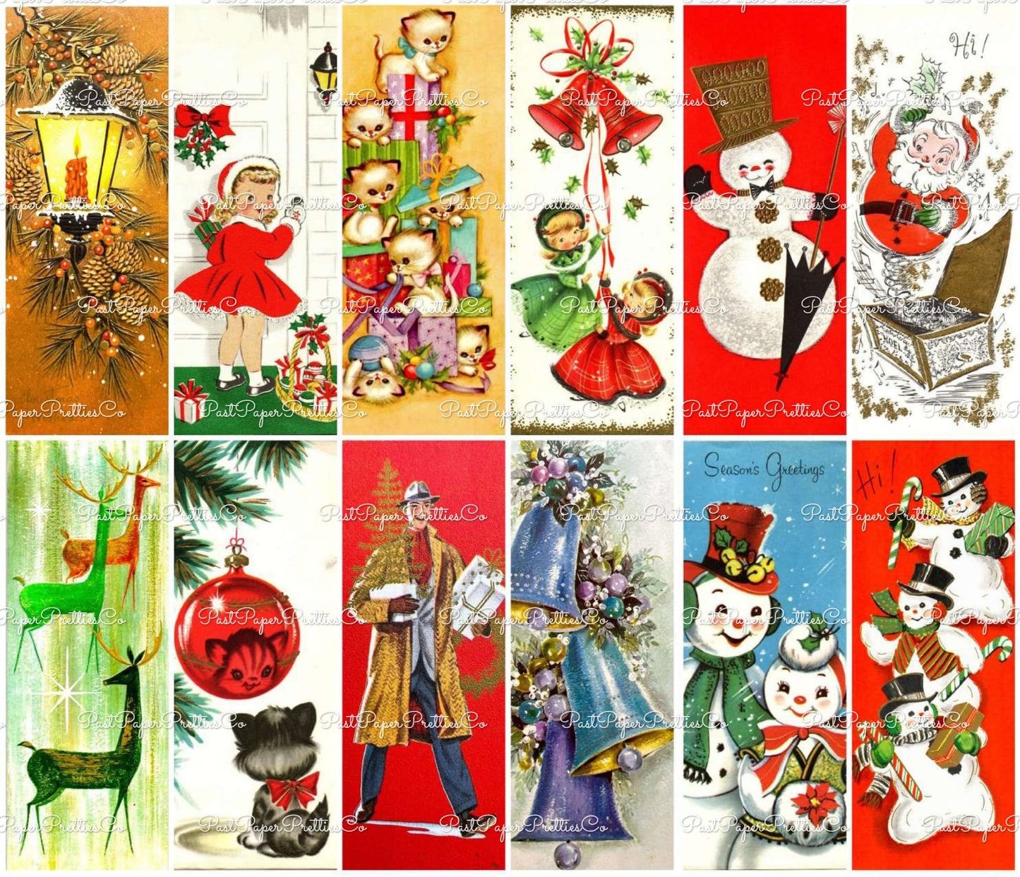 700 + Vintage MCM Printable Christmas Gift Tags Cute Retro Graphics PDF Instant Digital Download HUGE Lot of Holiday Present Tags 708 Images