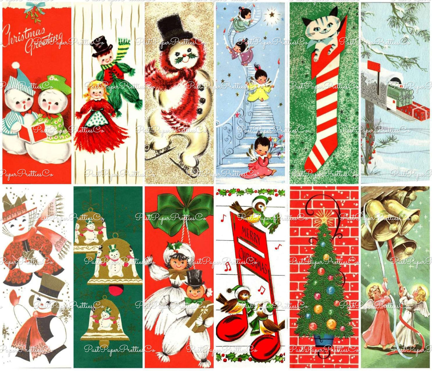 700 + Vintage MCM Printable Christmas Gift Tags Cute Retro Graphics PDF Instant Digital Download HUGE Lot of Holiday Present Tags 708 Images