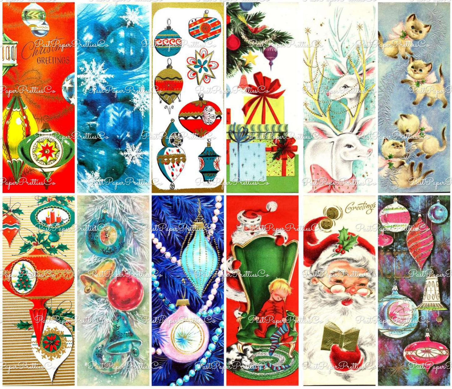 700 + Vintage MCM Printable Christmas Gift Tags Cute Retro Graphics PDF Instant Digital Download HUGE Lot of Holiday Present Tags 708 Images