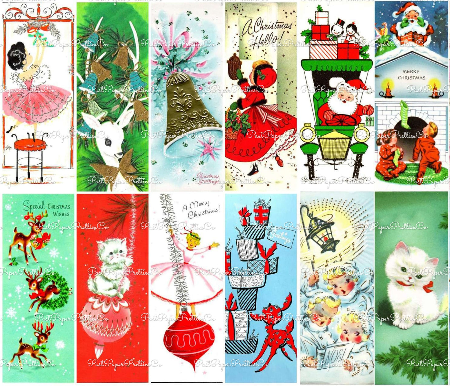 700 + Vintage MCM Printable Christmas Gift Tags Cute Retro Graphics PDF Instant Digital Download HUGE Lot of Holiday Present Tags 708 Images