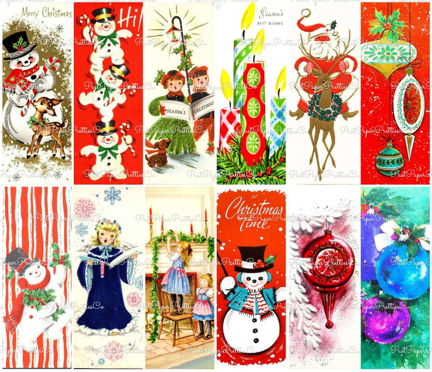 700 + Vintage MCM Printable Christmas Gift Tags Cute Retro Graphics PDF Instant Digital Download HUGE Lot of Holiday Present Tags 708 Images