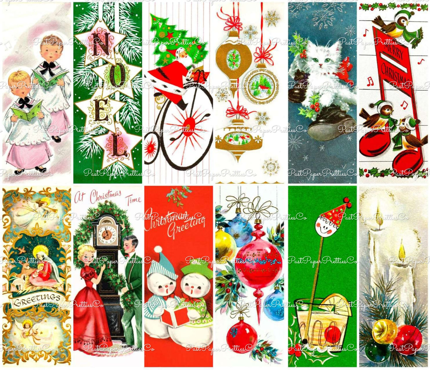 700 + Vintage MCM Printable Christmas Gift Tags Cute Retro Graphics PDF Instant Digital Download HUGE Lot of Holiday Present Tags 708 Images