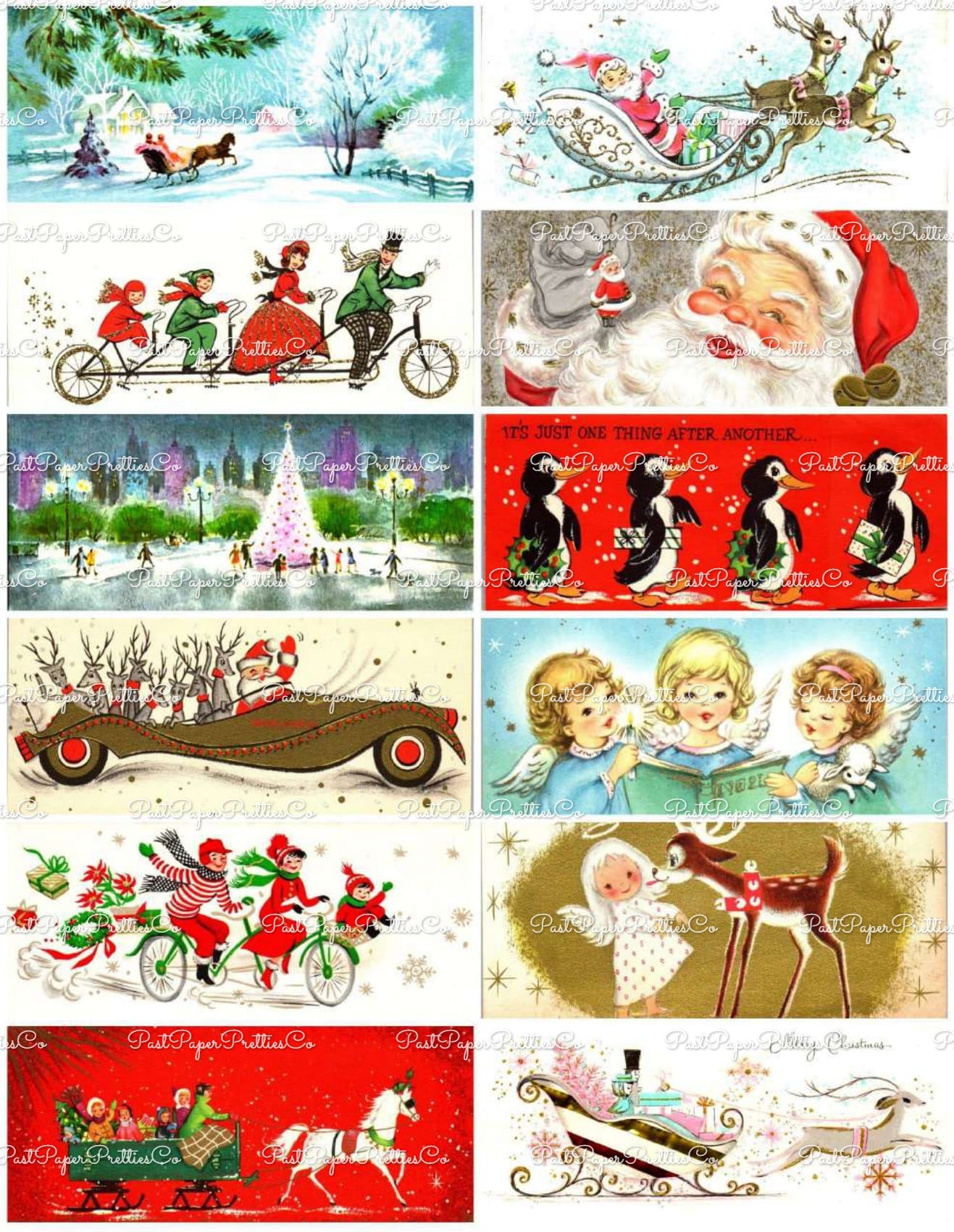 700 + Vintage MCM Printable Christmas Gift Tags Cute Retro Graphics PDF Instant Digital Download HUGE Lot of Holiday Present Tags 708 Images
