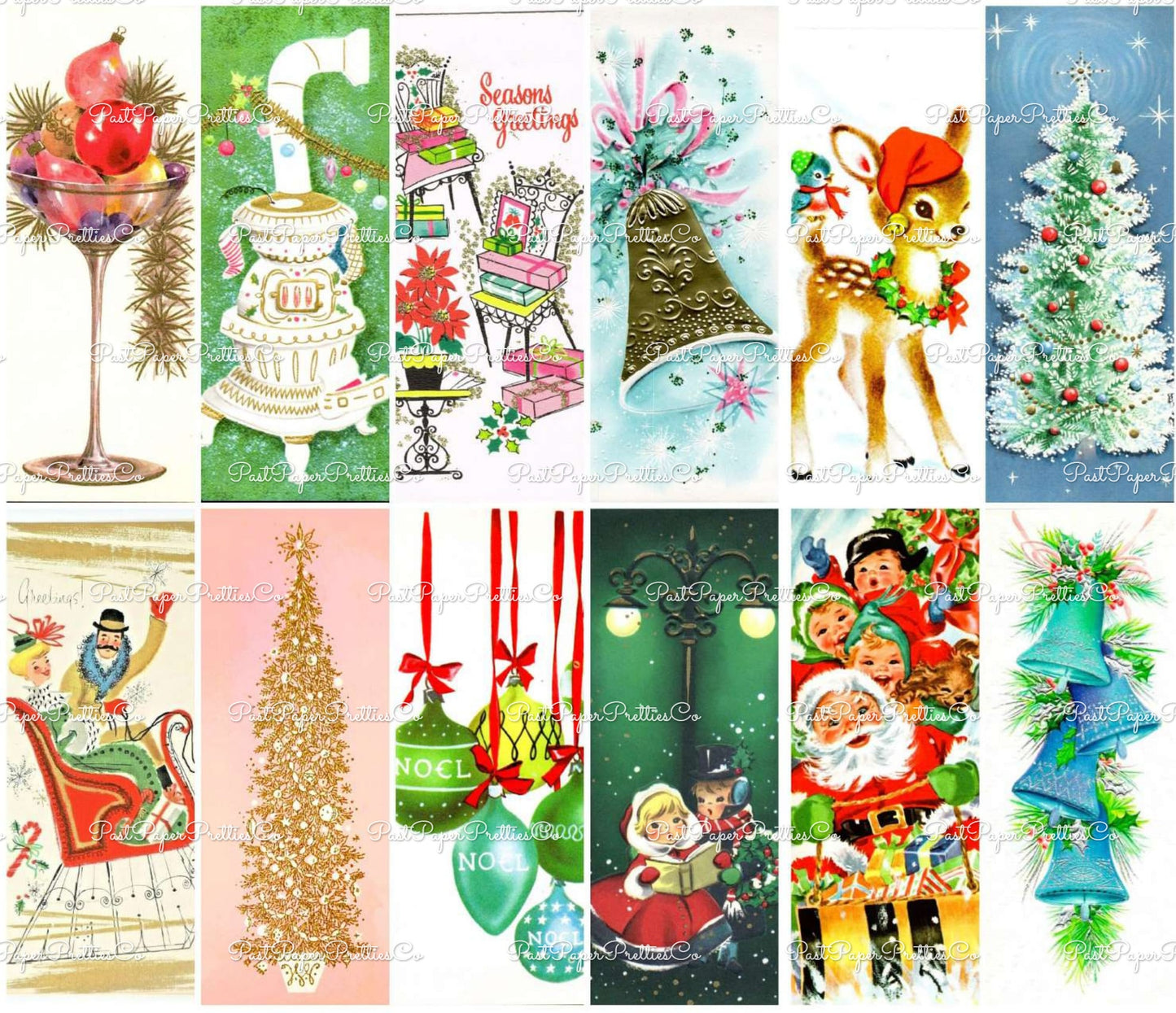 700 + Vintage MCM Printable Christmas Gift Tags Cute Retro Graphics PDF Instant Digital Download HUGE Lot of Holiday Present Tags 708 Images