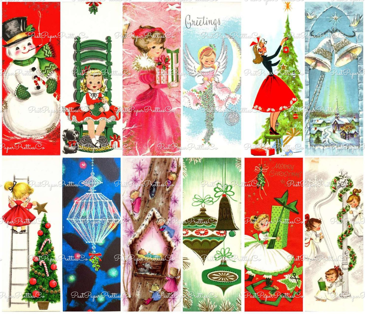 700 + Vintage MCM Printable Christmas Gift Tags Cute Retro Graphics PDF Instant Digital Download HUGE Lot of Holiday Present Tags 708 Images