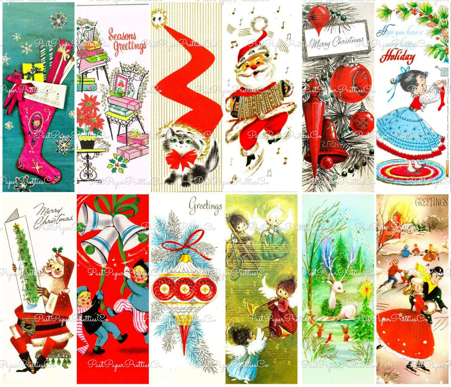 700 + Vintage MCM Printable Christmas Gift Tags Cute Retro Graphics PDF Instant Digital Download HUGE Lot of Holiday Present Tags 708 Images