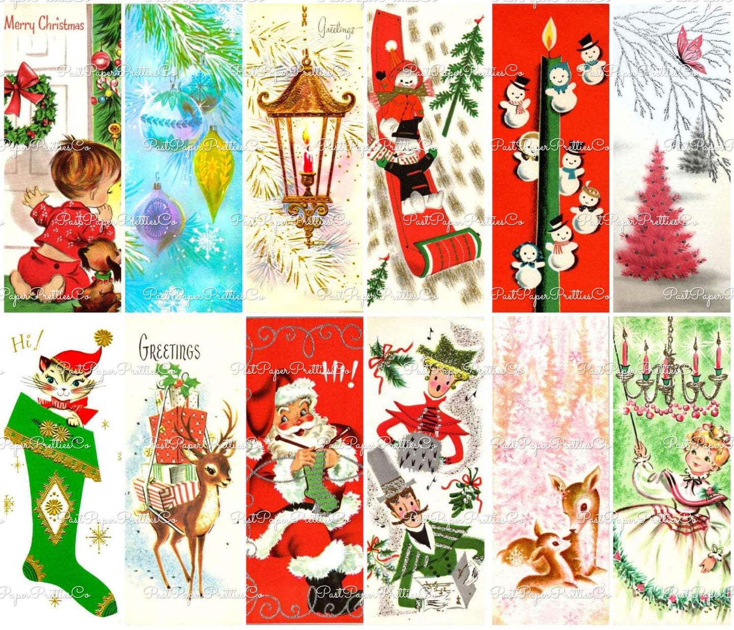 700 + Vintage MCM Printable Christmas Gift Tags Cute Retro Graphics PDF Instant Digital Download HUGE Lot of Holiday Present Tags 708 Images