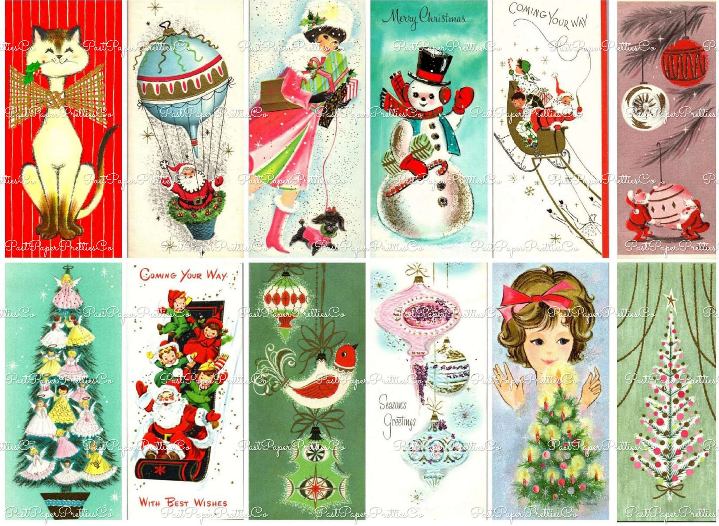 700 + Vintage MCM Printable Christmas Gift Tags Cute Retro Graphics PDF Instant Digital Download HUGE Lot of Holiday Present Tags 708 Images