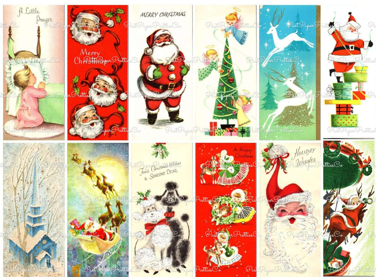700 + Vintage MCM Printable Christmas Gift Tags Cute Retro Graphics PDF Instant Digital Download HUGE Lot of Holiday Present Tags 708 Images
