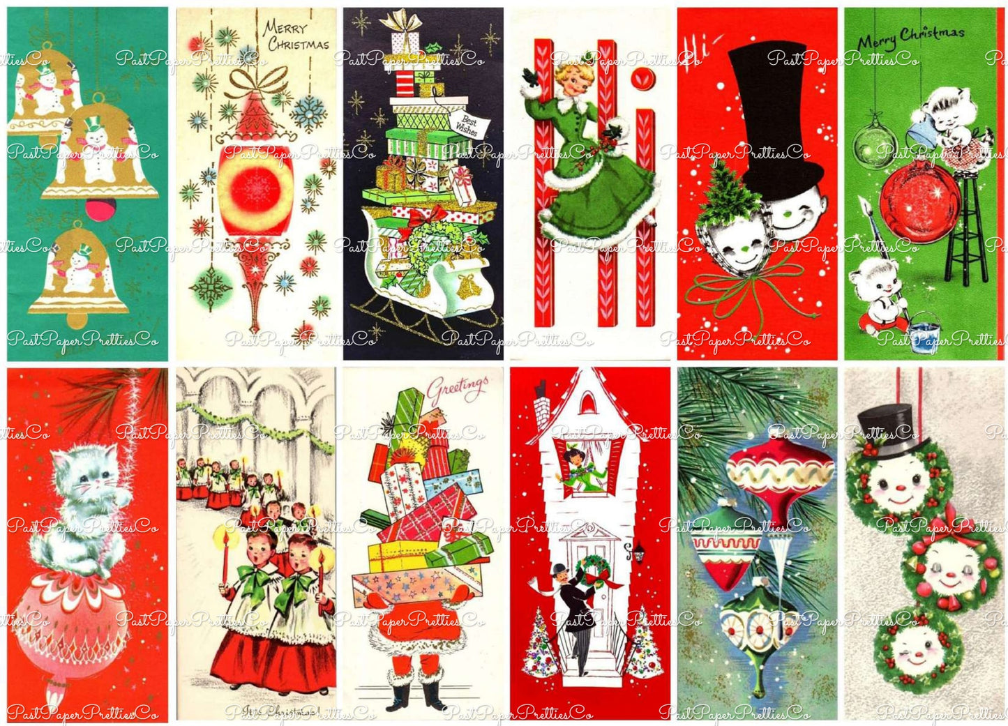 700 + Vintage MCM Printable Christmas Gift Tags Cute Retro Graphics PDF Instant Digital Download HUGE Lot of Holiday Present Tags 708 Images