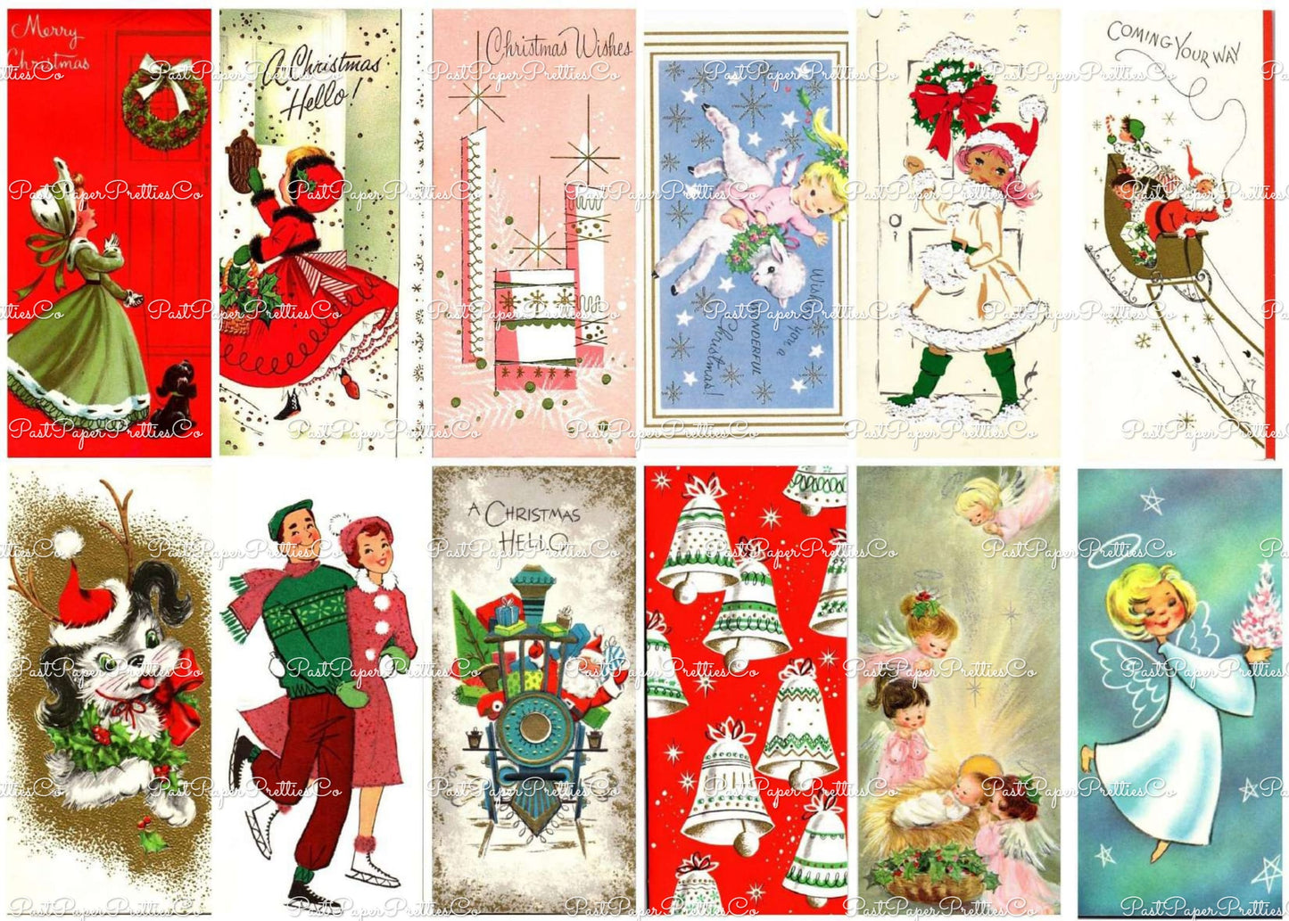700 + Vintage MCM Printable Christmas Gift Tags Cute Retro Graphics PDF Instant Digital Download HUGE Lot of Holiday Present Tags 708 Images