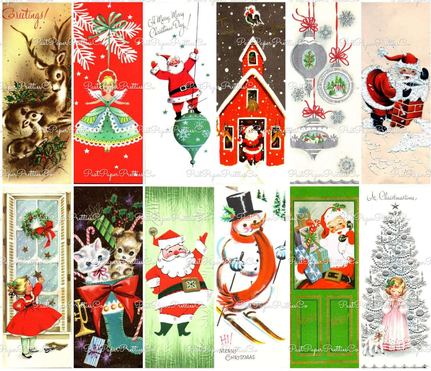 700 + Vintage MCM Printable Christmas Gift Tags Cute Retro Graphics PDF Instant Digital Download HUGE Lot of Holiday Present Tags 708 Images