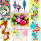 Vintage Printable Pretty Pastels Retro Christmas Ornaments Card Collage Sheets 38 Images PDF Instant Digital Download MCM Kitschmas Clipart