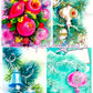Vintage Printable Pretty Pastels Retro Christmas Ornaments Card Collage Sheets 38 Images PDF Instant Digital Download MCM Kitschmas Clipart