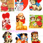 Vintage Puppy Dogs Valentine Cards ALL Doggie Themed Collage Images Printable PDF Instant Digital Download 168 Designs Dog Love Clip Art